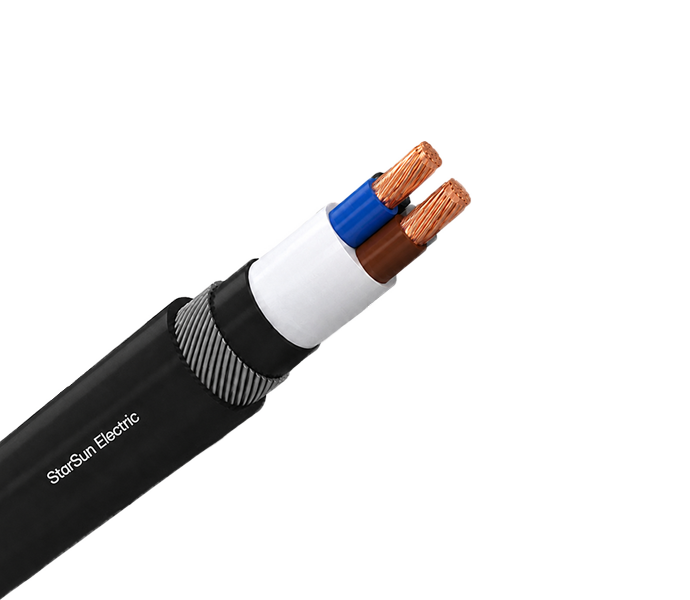 Multi core copper XLPE SWA PVC low voltage armoured cable